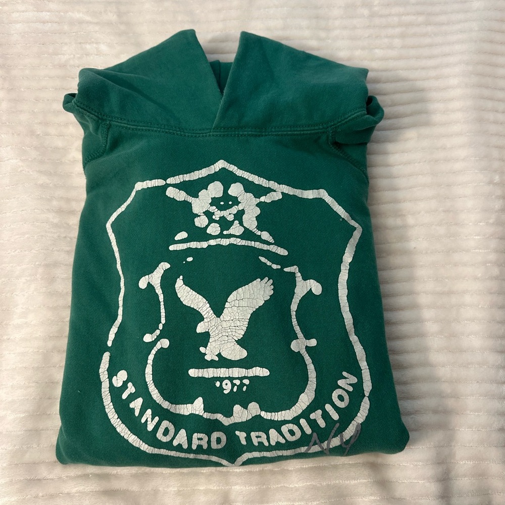 American Eagle Outfitters Green and White Sweatshirt